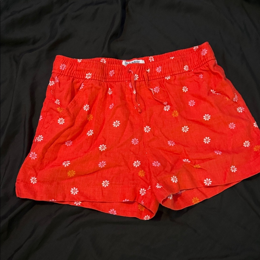 Old Navy Red Floral Kids Shorts